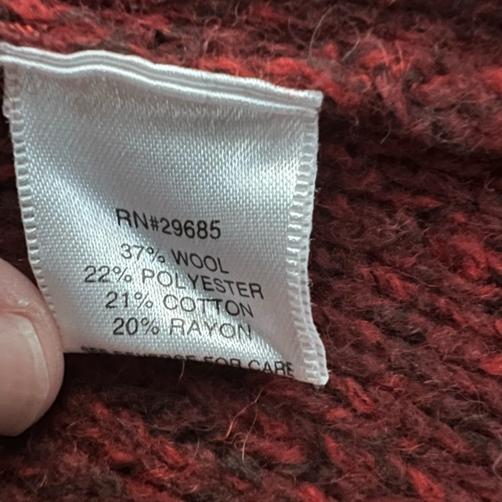 Pendleton Deep Red Women's Knit Jacket - image 4